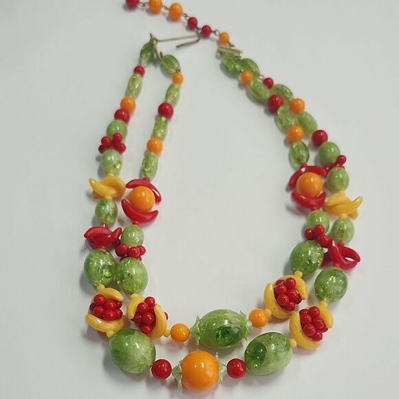 No Brand Jewelry - Vintage Fruit Salad Lucite Necklace